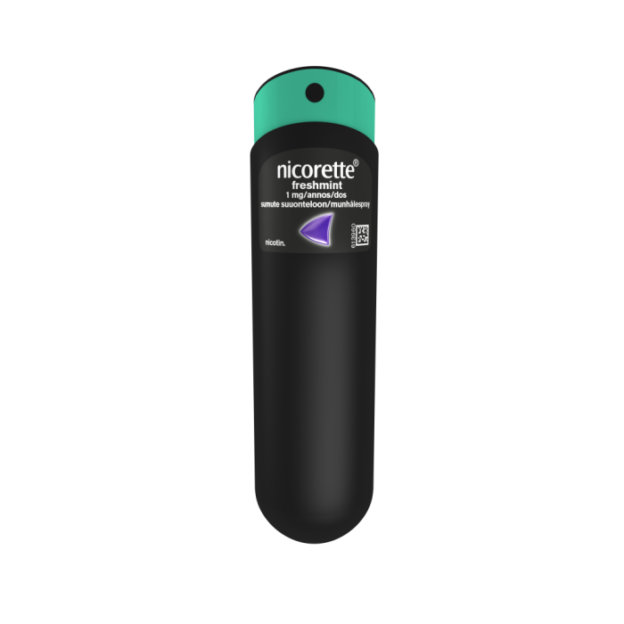 NICORETTE FRESHMINT sumute suuonteloon, liuos 1 mg/annos 2 x 150 annosta kuva 3