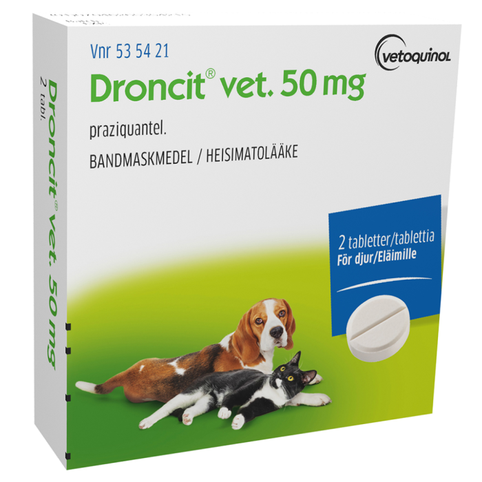 Droncit vet tabletti 50 mg 2 fol kuva 2