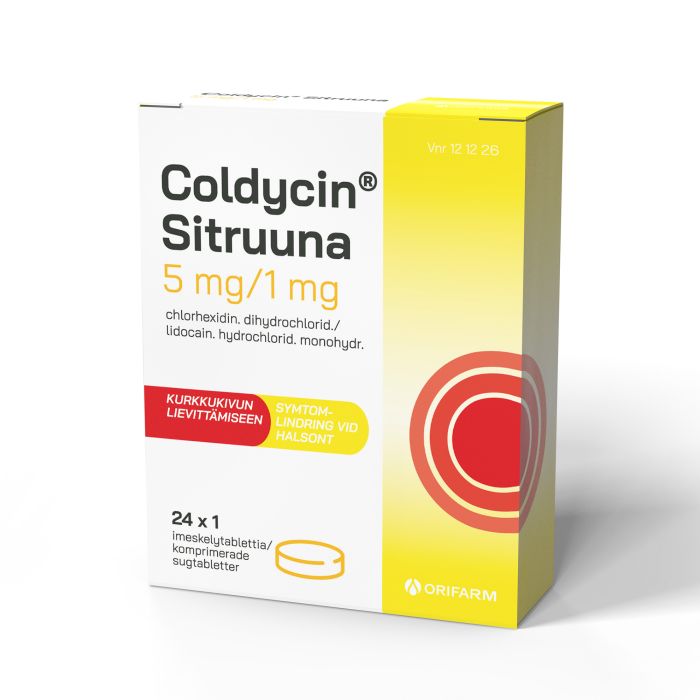 COLDYCIN SITRUUNA imeskelytabletti, puristettu 5/1 mg 24 x 1 fol kuva 2