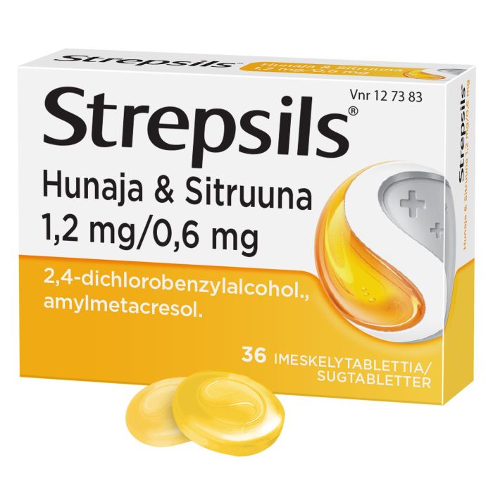 STREPSILS HUNAJA & SITRUUNA imeskelytabletti 1,2/0,6 mg 36 fol kuva 2