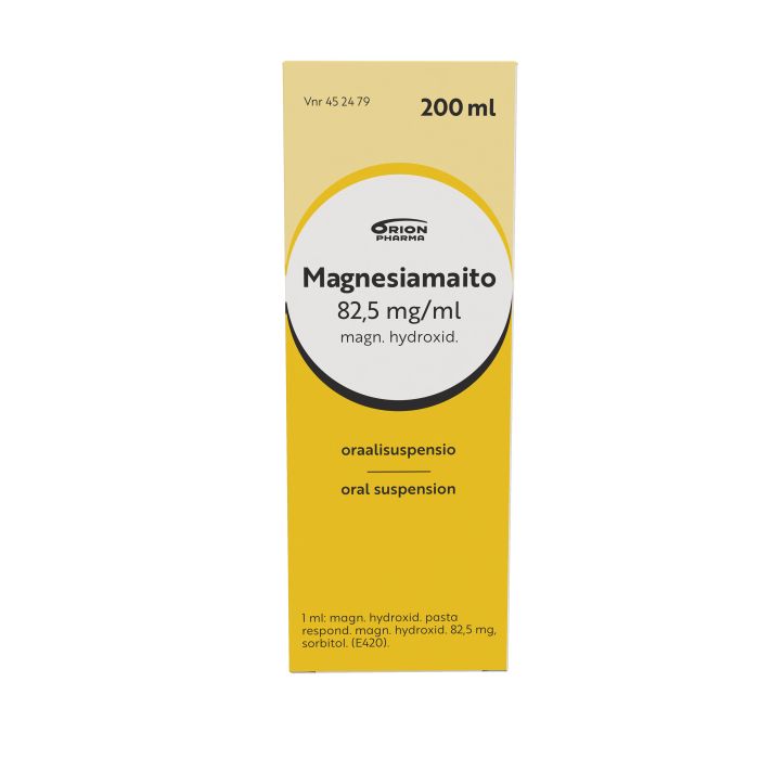 MAGNESIAMAITO oraalisuspensio 82,5 mg/ml 200 ml kuva 2