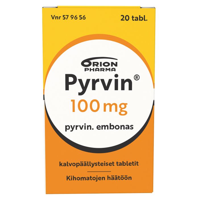 PYRVIN tabletti, kalvopäällysteinen 100 mg 20 kpl kuva 2