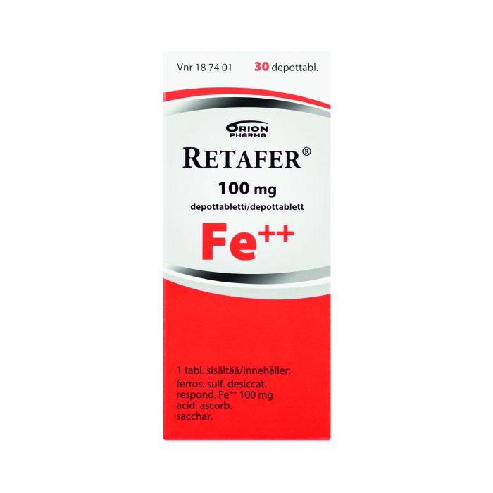RETAFER depottabletti 100 mg 30 fol kuva 1