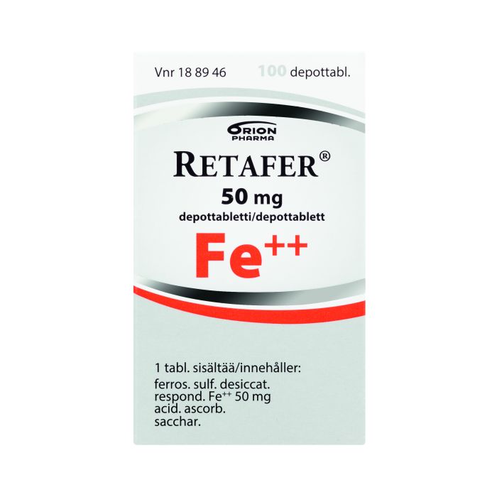 RETAFER depottabletti 50 mg 100 kpl kuva 1
