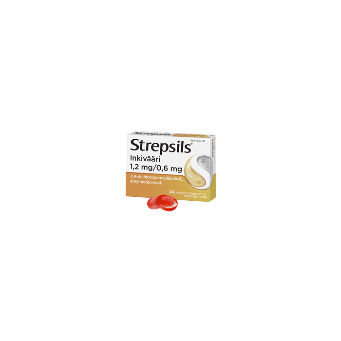 STREPSILS INKIVÄÄRI imeskelytabletti 1,2/0,6 mg 24 fol kuva 1