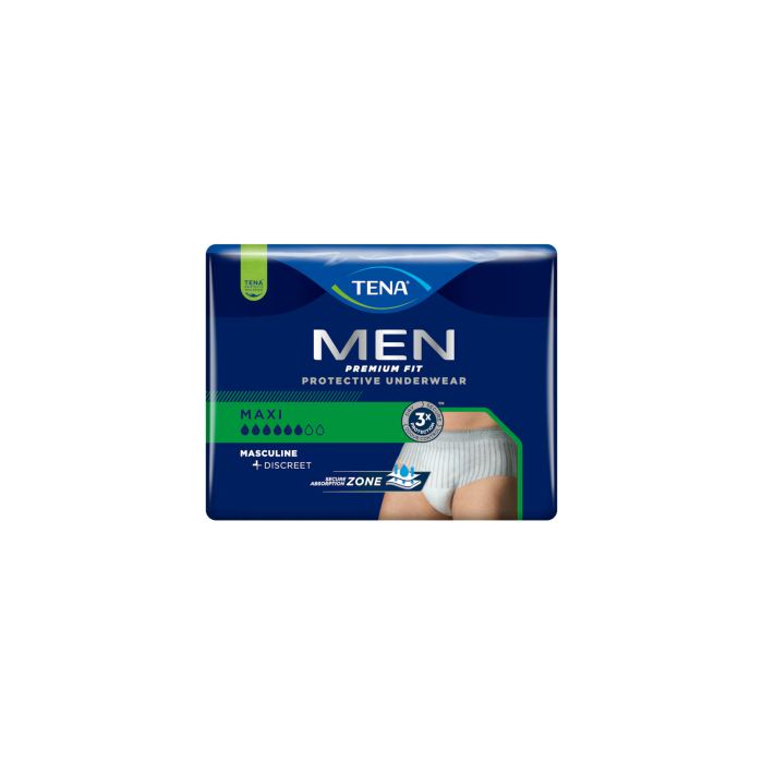 TENA MEN PREMIUM FIT LEVEL 4 L INKOHOUSUT MIEHILLE, LANT.YMP. 95-125CM 10 kpl kuva 2