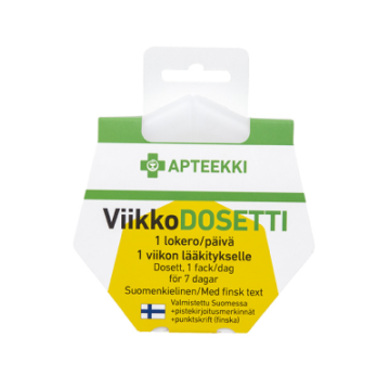 APTEEKKI Viikkodosetti 1 lokero/päivä 1 kpl