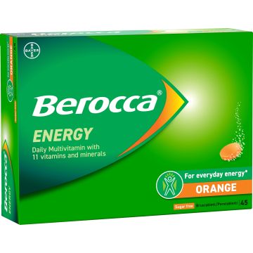 BEROCCA ENERGY ORANGE PORETABLETTI 45 kpl