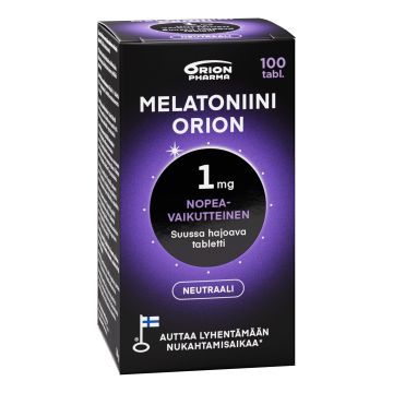 Melatoniini Orion 1 mg suussa hajoava 100 tabl