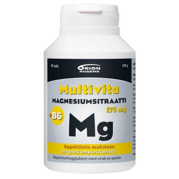 MULTIVITA MAGN.SITR.+B6 APPELSIINI 80 PURUTABL