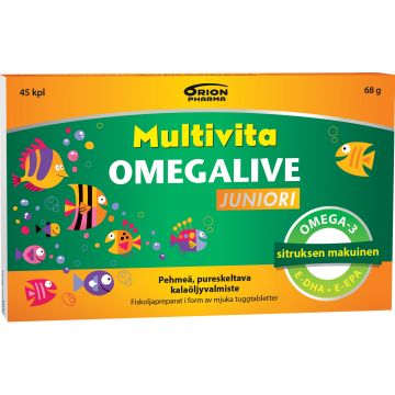 MULTIVITA OMEGALIVE JUNIORI 45 geelitabl