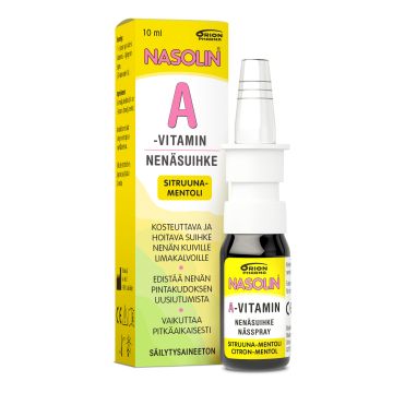 NASOLIN A-VITAMIN SITRUUNA-MENTOLI NENÄSUMUTE 10 ml
