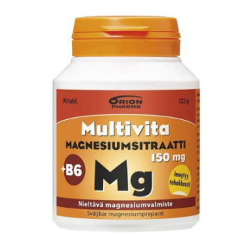 MULTIVITA MAGNESIUMSITRAATTI+B6 150MG 90 TABL