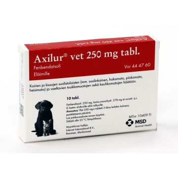 Axilur vet tabletti 250 mg 10 fol