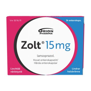 ZOLT enterokapseli, kova 15 mg 14 fol