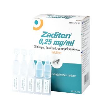 ZADITEN silmätipat, liuos, kerta-annospakkaus 0,25 mg/ml 20 x 0,4 ml