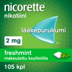 NICORETTE FRESHMINT 2 mg lääkepurukumi 105 fol