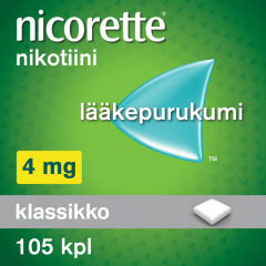 NICORETTE 4 mg lääkepurukumi 105 fol