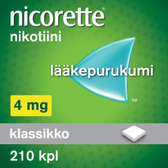 NICORETTE 4 mg lääkepurukumi 210 fol
