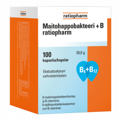 MAITOHAPPOBAKTEERI + B RATIOPHARM 100 KAPS