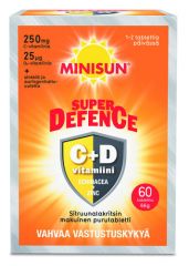 Minisun Super Defence Sitruuna-Lakritsi 60 tabl